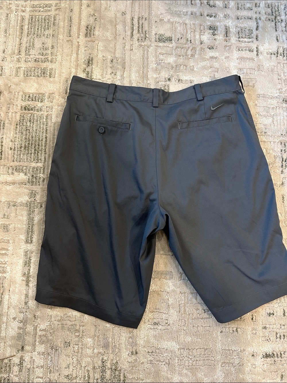 Nike Men's Dark Gray Athletic Shorts with Swoosh